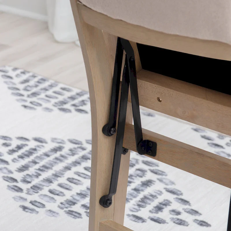 Ciara Wooden Grey Wash Folding Side Dining Chair (Set of 2)