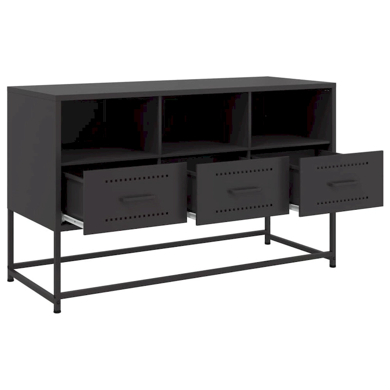 vidaXL TV Stand Entertainment Center Media Unit Living Room Furniture Steel - 15.4 x 39.6 x 23.8