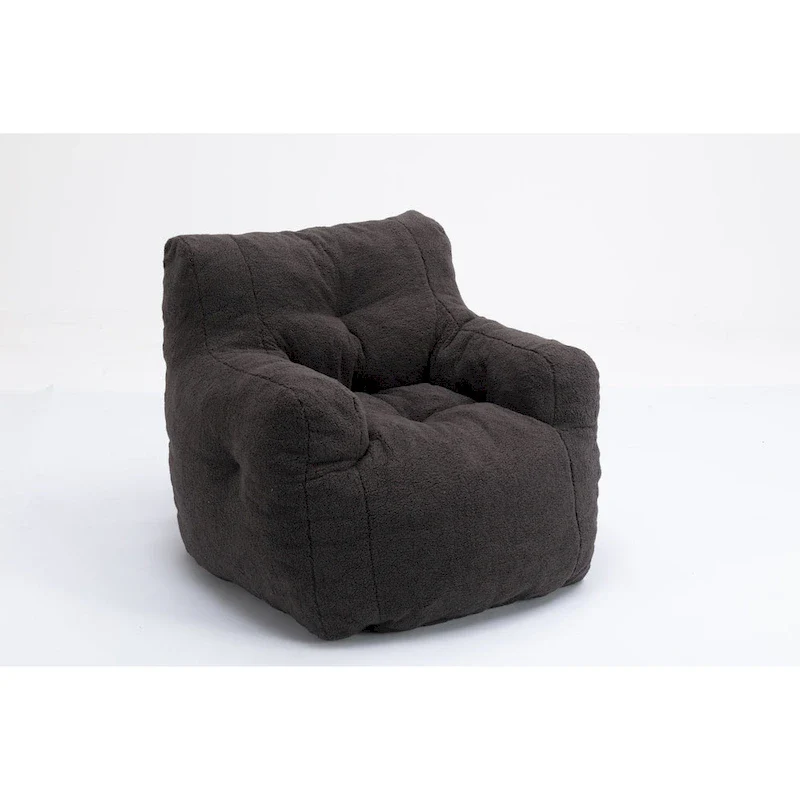Soft Tufted foam bean bag chair with Teddy fabric