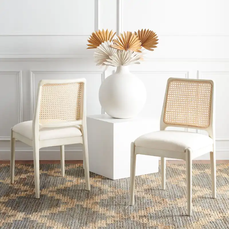 Rattan Cushion Dining Chair (Set of 2) - 19W x 17.5L x 32H
