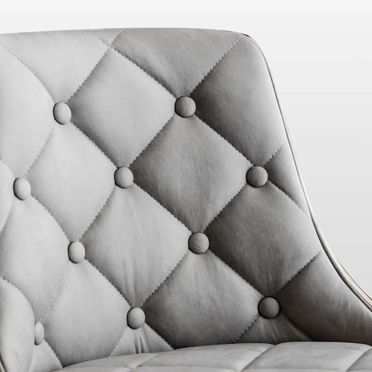 Modern Adjustable Full Back Tufted Leather Bar Stool