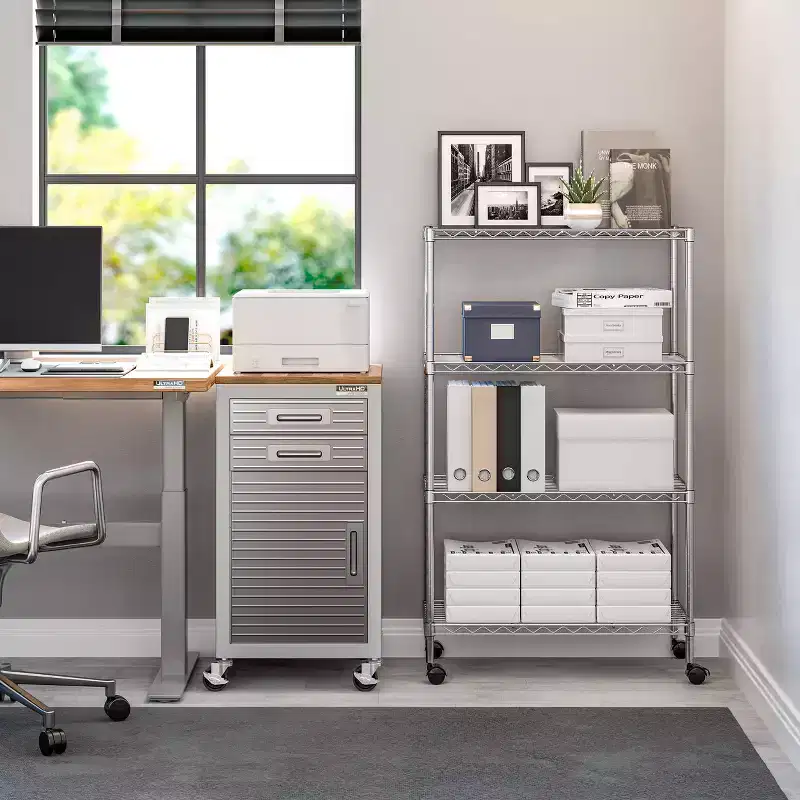 Seville Classics 4-Tier Steel Wire Shelving Unit, 30 x 14 x 49.5