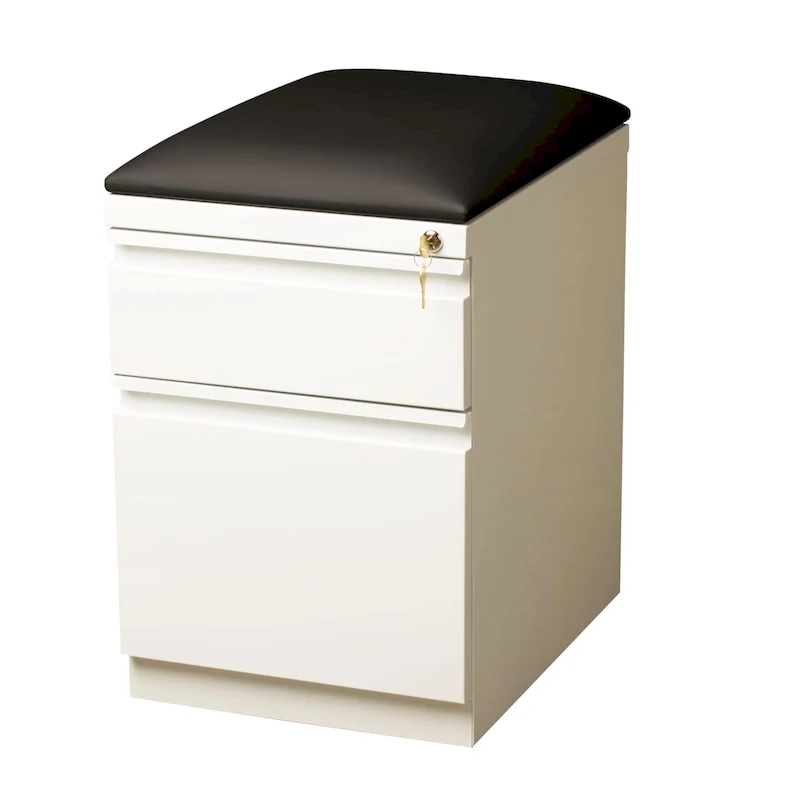 3-Drawer Rectangle Chest with Caster Wheels | Black Wengue Mobile Storage Cabinet