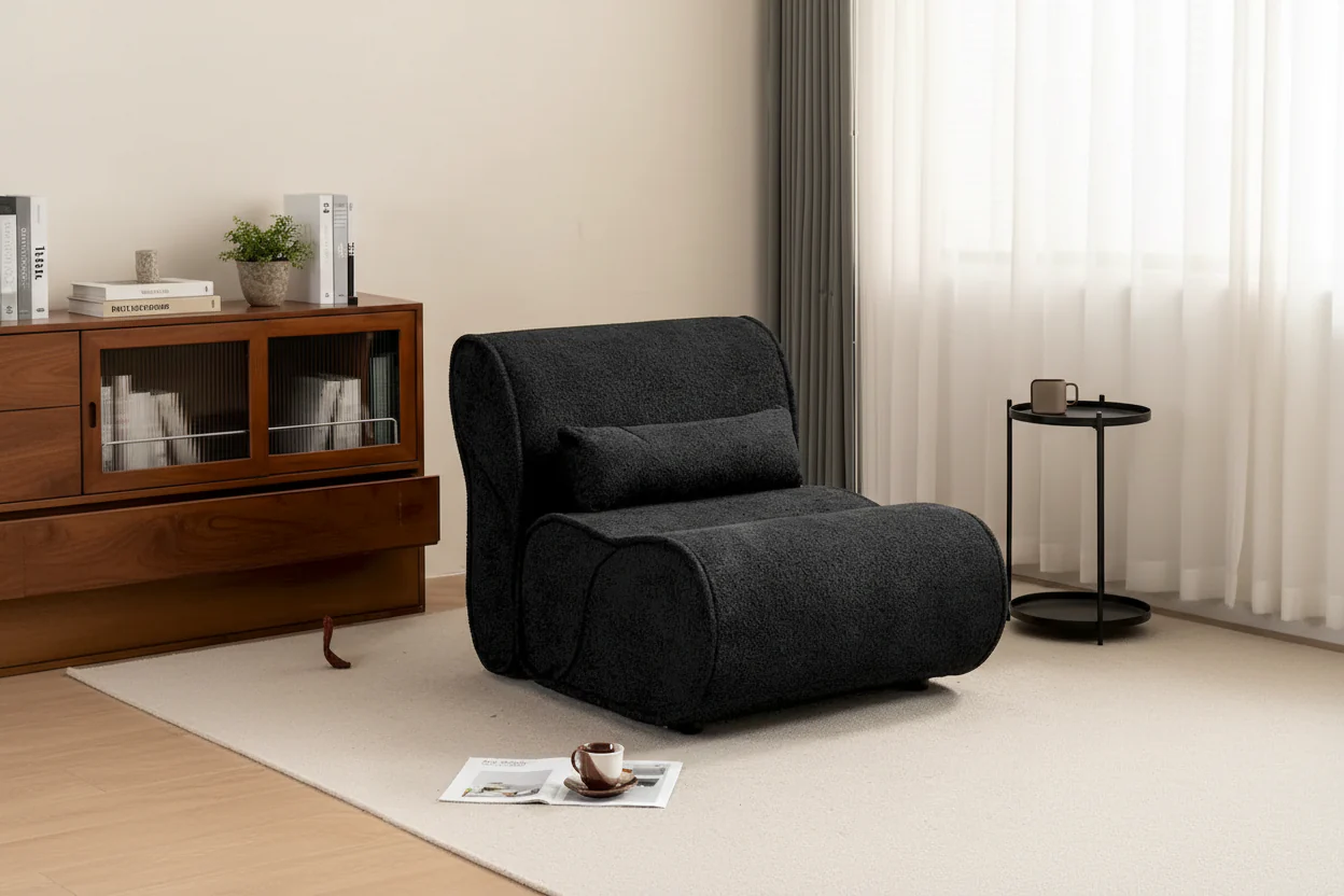Amelia Timeless Fabric Recliner with Ergonomic Design and Matching Pillows