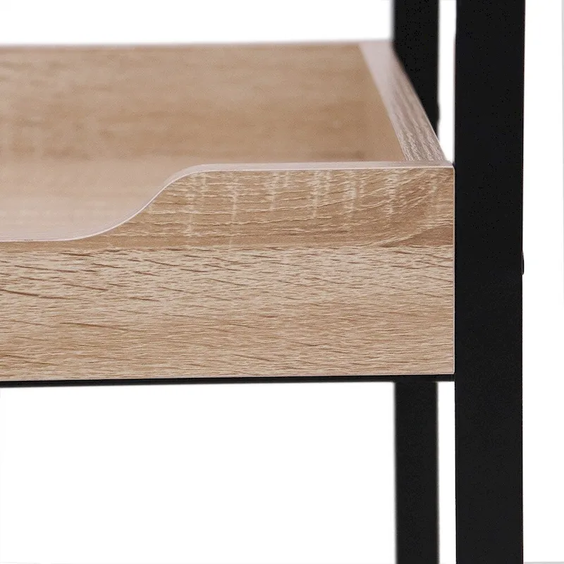 Maypex Metal Frame with Manufactured Wood 2- Tier Bar Cart