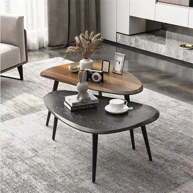 2 piece coffee table set black - 20.87D x 31.1W x 18.5H