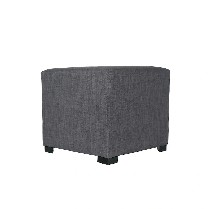 MJL Furniture Solid 4 Button Tufted Square Ottoman