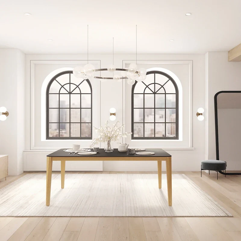 Indoor Solid Wood Dining Table, Modern Scandinavian Style