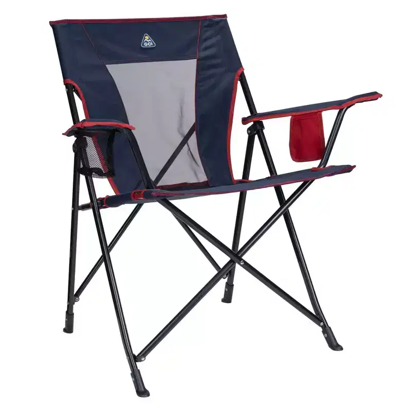 GCI Outdoor Comfort Quad Outdoor Portable Folding Camping Chair with Carry Bag - Indigo Red