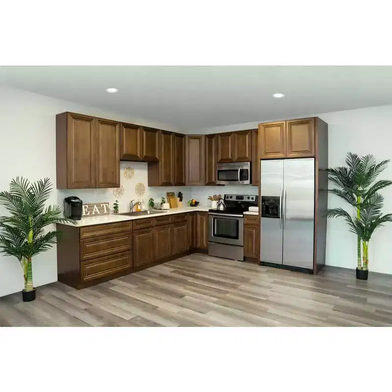 CASAINC 18 in. W x 24 in. D x 34.5 in. H Base Kitchen Cabinet with 3 Soft-Close Drawers  RTA Plywood Cabinets