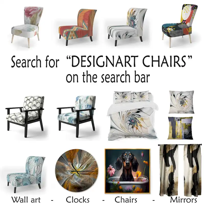 Designart Seastar And Blue Sea Shell II Upholstered Nautical & Coastal Accent Chair - Arm Chair