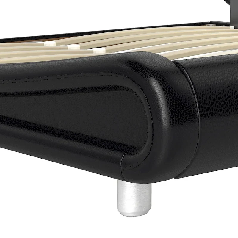 Moasis King Design Model PU Upholstered Led Bed Frame