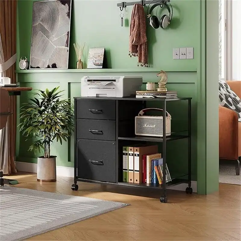 3 Drawer Mobile File Cabinet - 15.75 D x 29.53 W x 26.77 H