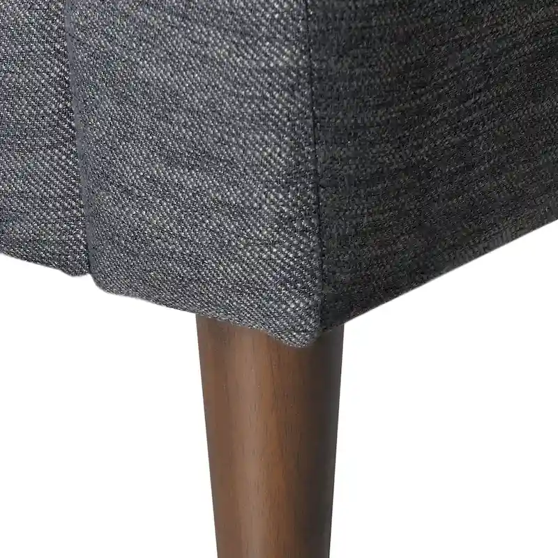 Channel-Tufted Sofa with Sloped Arms & Walnut Legs – Blush / Beige / Cloud Gray / Charcoal / Navy Blue, Mid-Century Modern, Seats 3