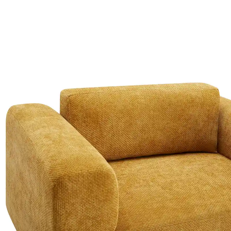 45.5 Woven Velvet Fabric Accent Chair with High-Density Cushion