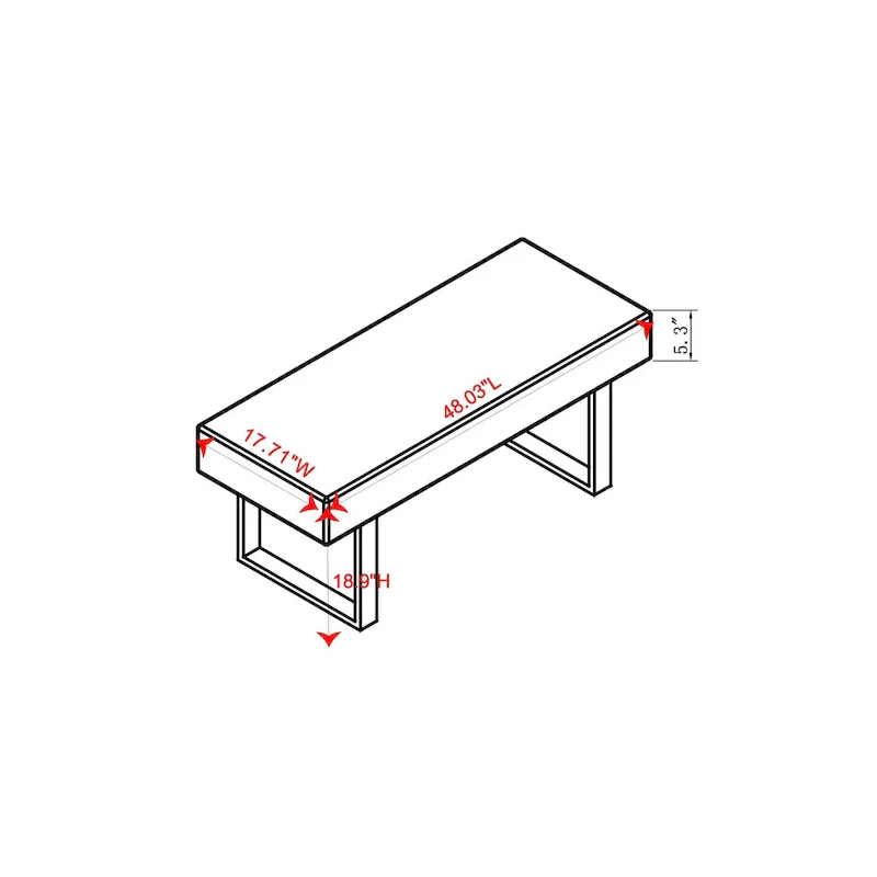 Somette Leah White Dining Bench - Dining Bench