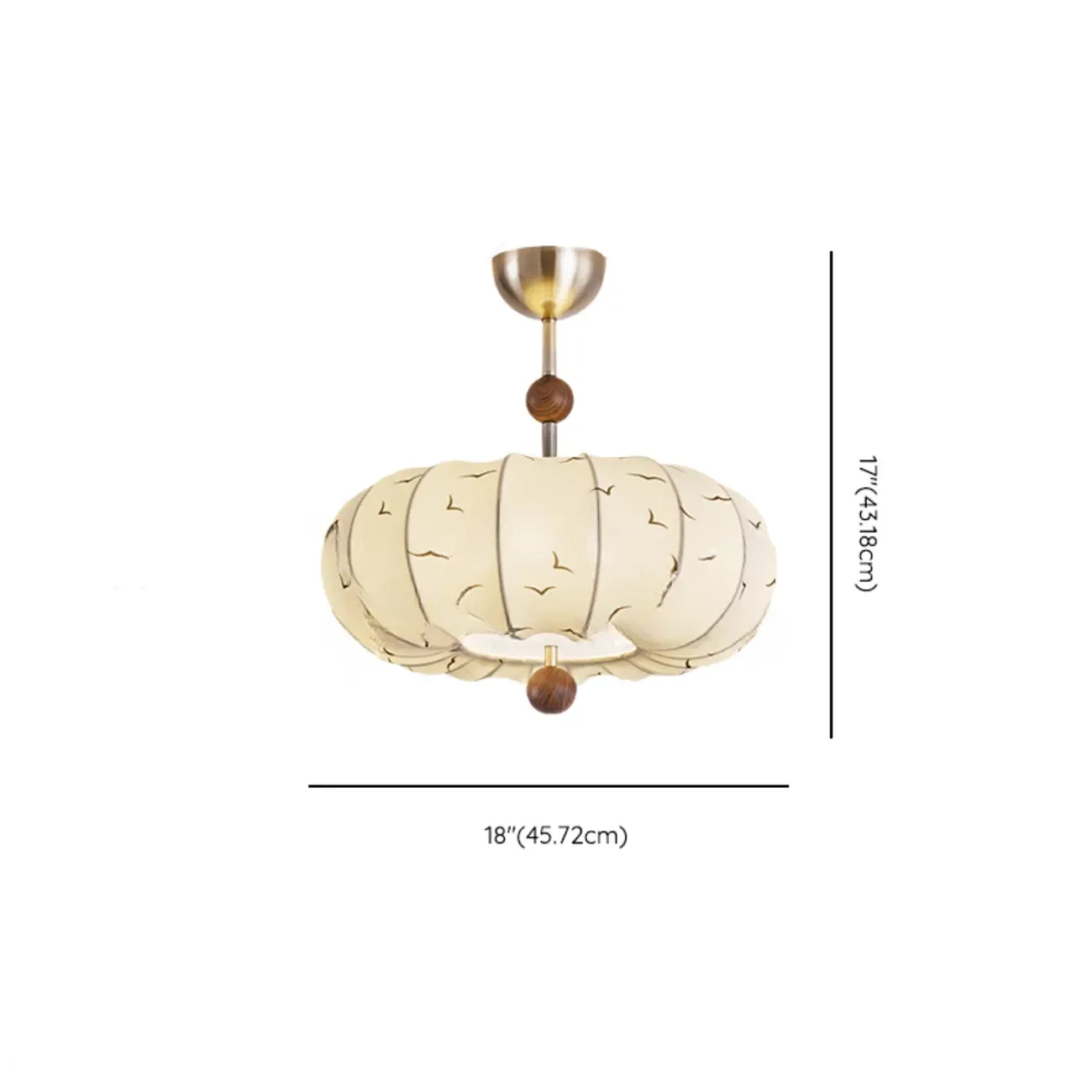 Modern Off-white Fabric Pendant Light with 5-Light & LED