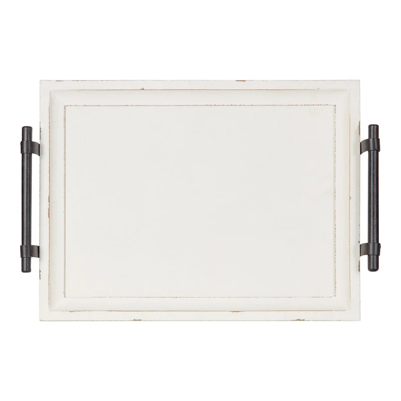 Kate and Laurel Bruillet Wooden Footed Tray - 12x16