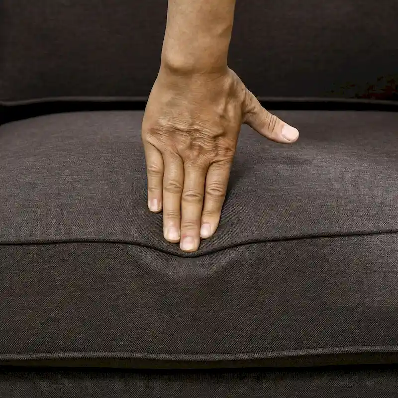 HOMCOM 61  Loveseat Sofa, Mid Century Modern 2 Seater Small Couch with Nailhead Trim, Rolled Arm, Fabric Upholstered Love Seat