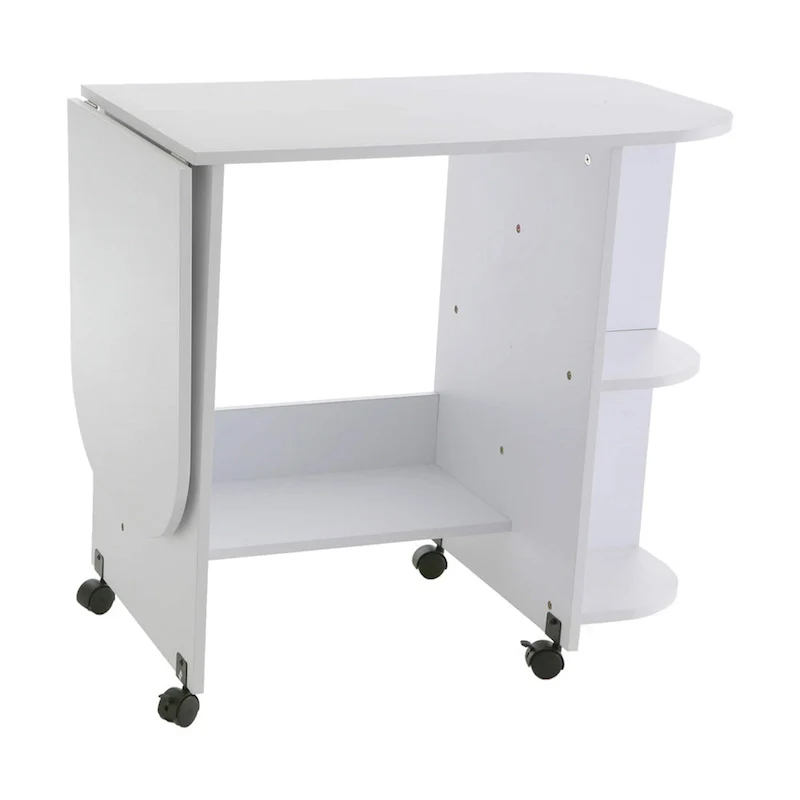 SEI Furniture White Folding Sewing Machine Table