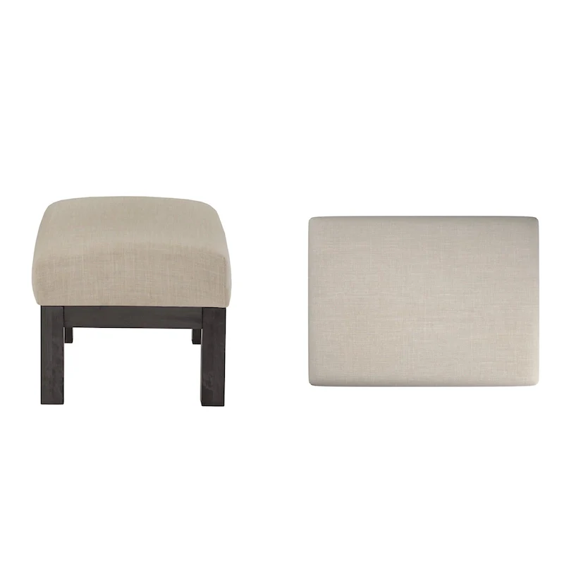 Sigulda Mission-Style Wood Ottoman