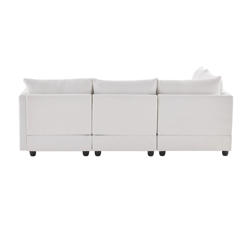 89 Polyester Modular Sectional Sofa with Deep Seat & Ottoman
