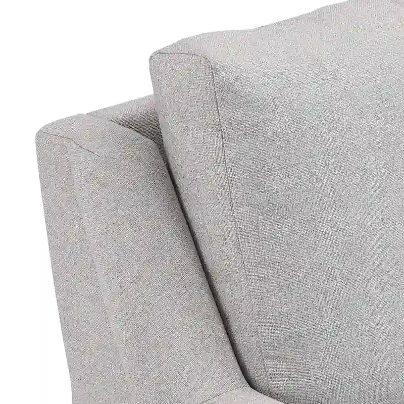 Cade Grey Fabric Sofa with Gold Metal Legs by iNSPIRE Q Modern