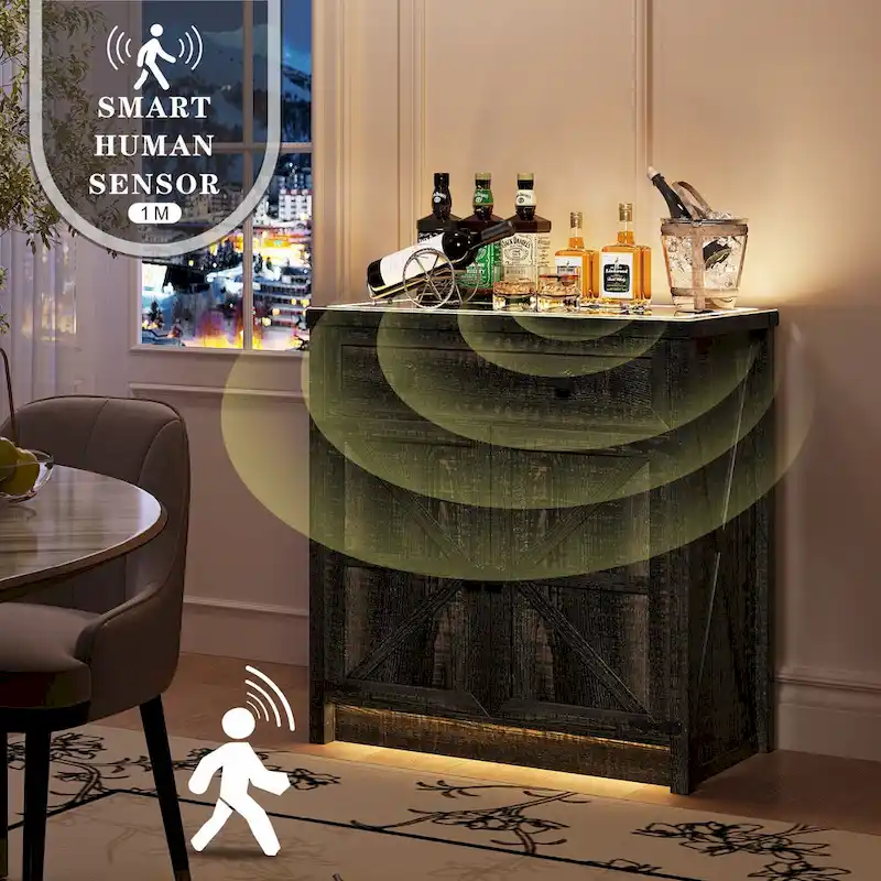 31.5 Wide Sideboard With Led Light - N/A