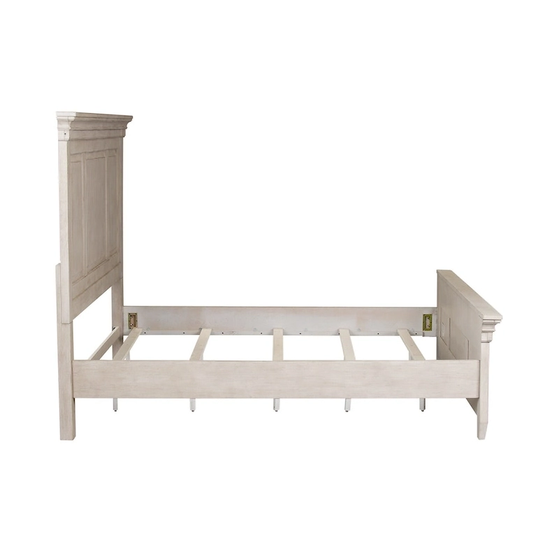 Heartland Antique White King Panel Bed