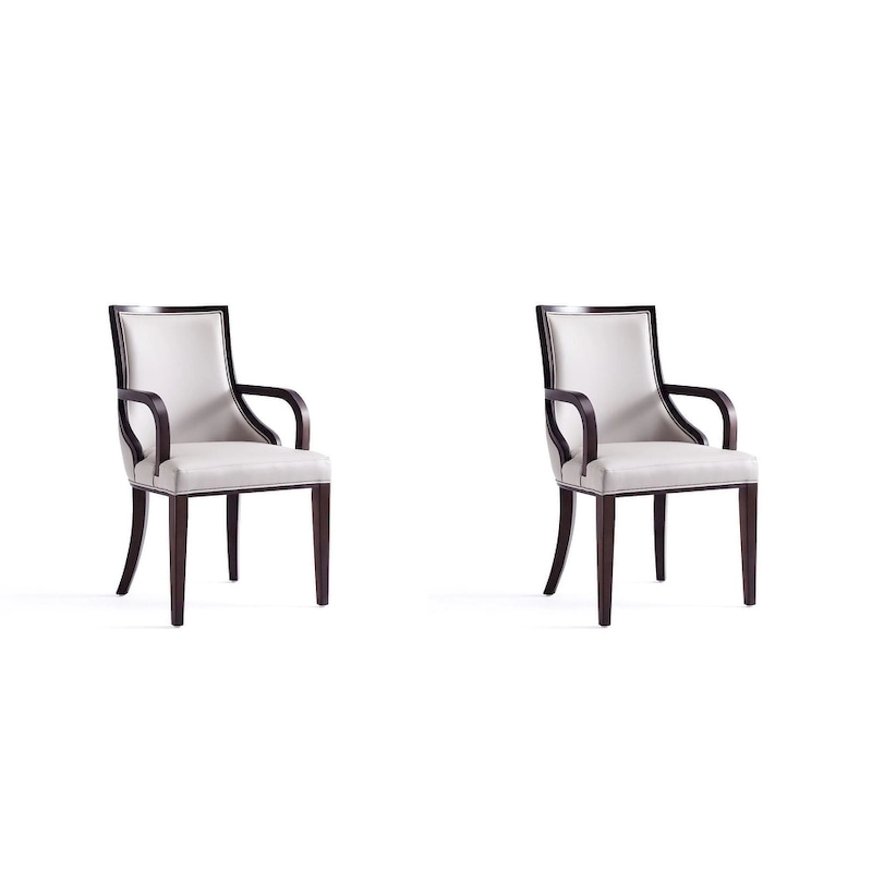 Manhattan Comfort Grand Faux Leather Dining Armchair