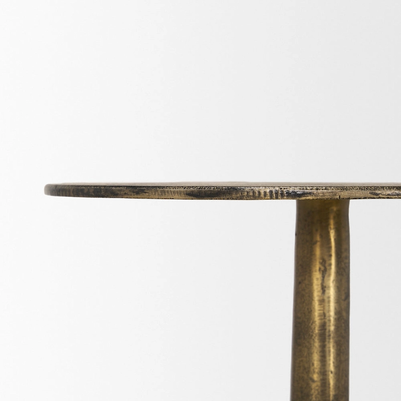 Risha Large Gold Metal Accent Table