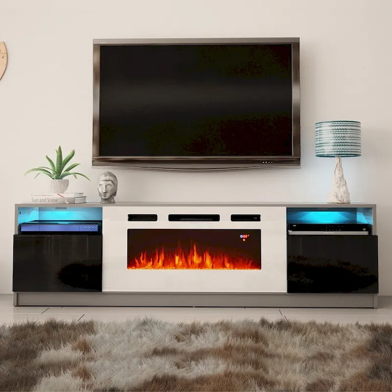 Strick & Bolton Amsden Electric Fireplace TV Stand