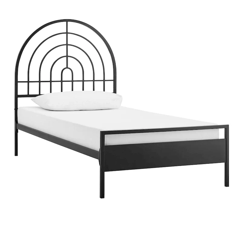 Modern Metal Arch Twin Bed Frame
