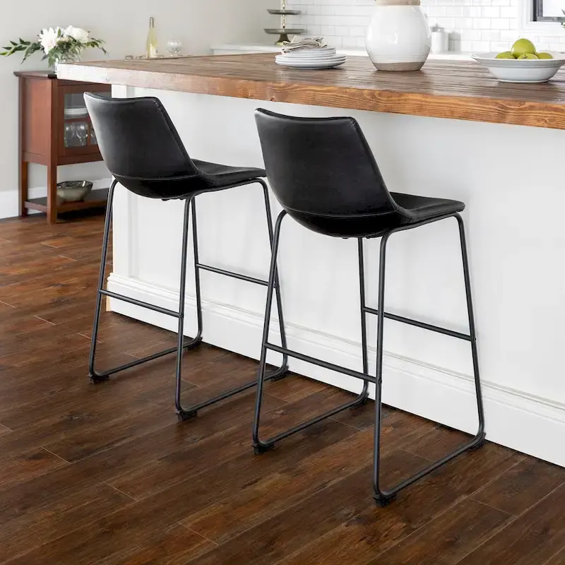 Middlebrook Prusiner 30-inch Faux Leather Bar Stool (Set of 2)
