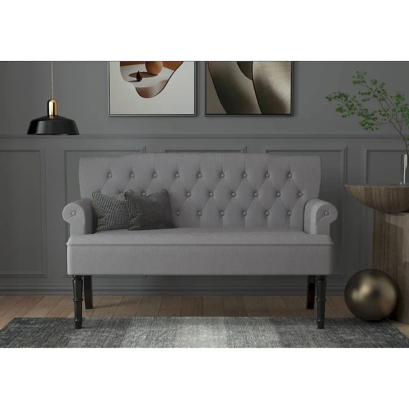 Rolled Arm Settee