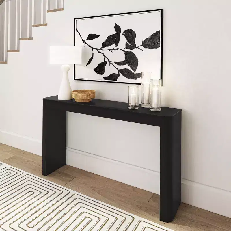 Plank+Beam 56 Solid Wood Console Table, Conture Rounded Edge Sofa Table, Narrow Entryway Table, Console Tables for Entryway