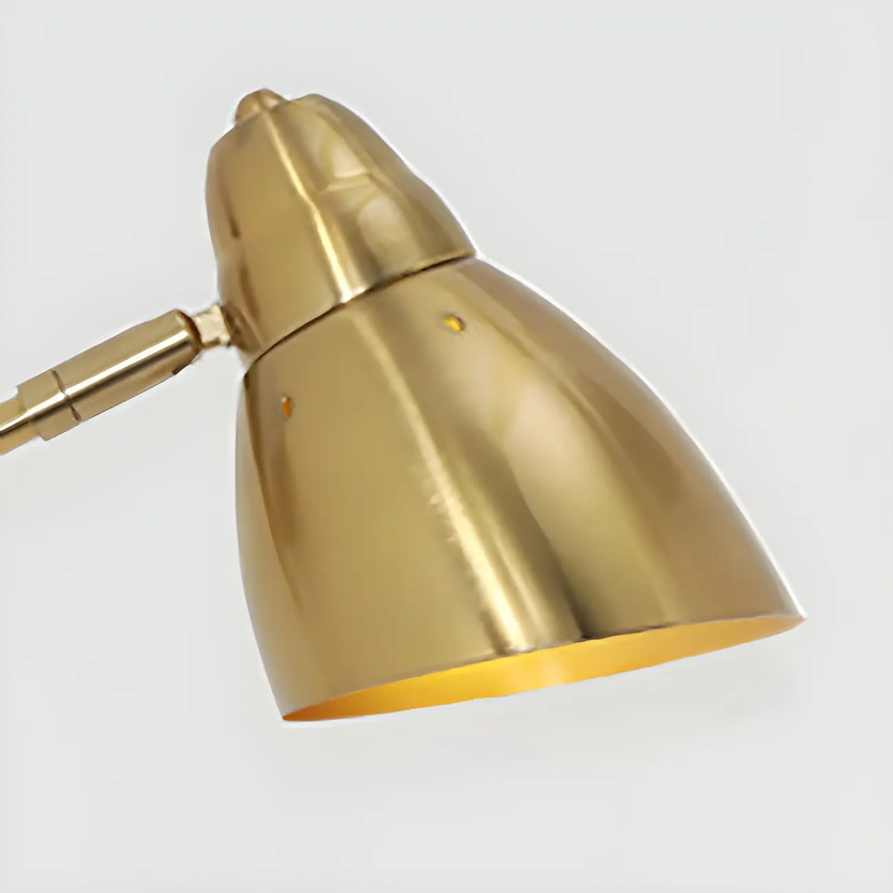 Modern Brass Black Adjustable Swing Arm Wall Light