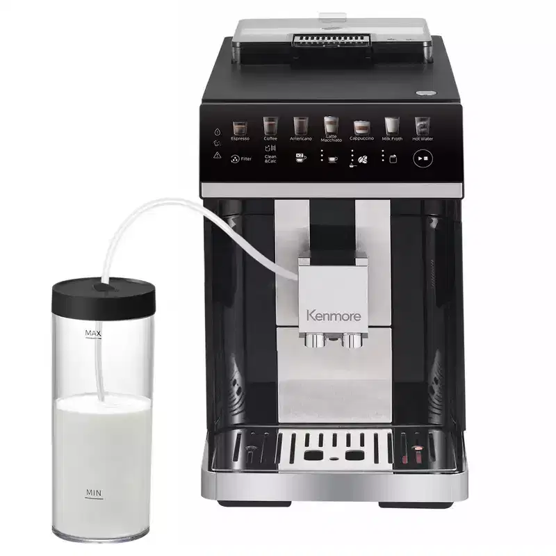 Kenmore Super Automatic Espresso Coffee Machine Dual Cream System Black