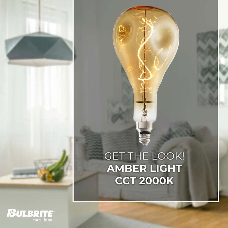 Bulbrite Single 4 Watt Dimmable Antique Grand Nostalgic Droplet Medium (E26) LED Bulb - Amber Light