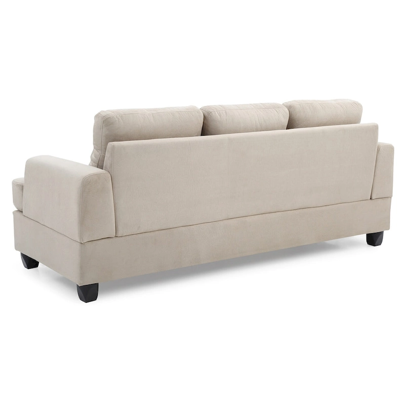Sandridge 79 in. W Flared Arm Microfiber Straight Sofa - 34L x 79W x 36H