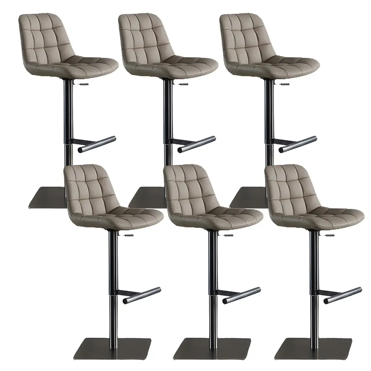 Modern Low Back Cushioned Swivel Adjustable Bar Stool