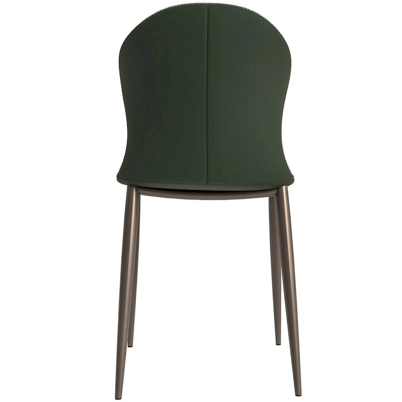 Mosaic Modern Upholstered Fabric Dining Chair with Metal Legs by LeisureMod