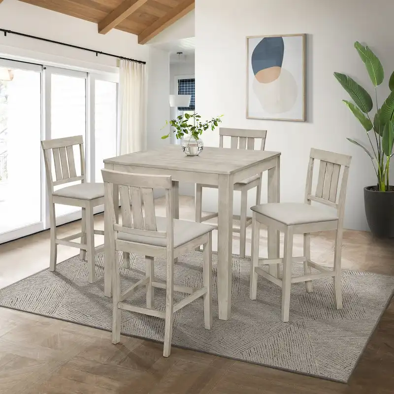 Clean-lines 5-piece Counter Height Dining Set