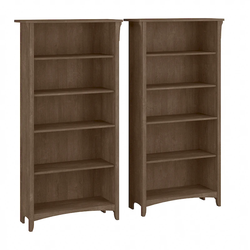 Salinas Tall 5-shelf Bookcase (Set of 2) by Bush Furniture
