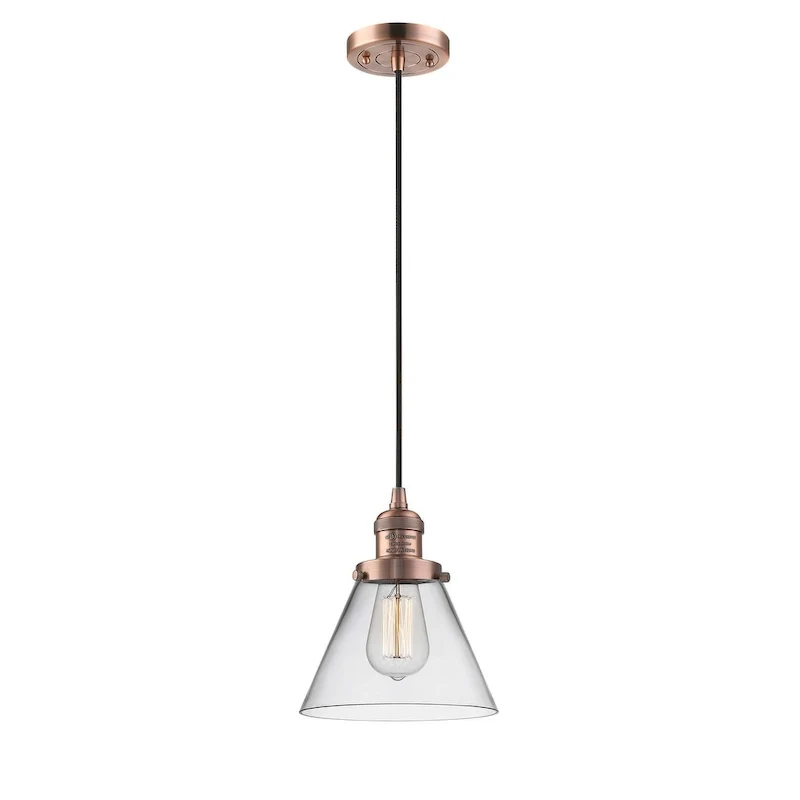 Innovations Lighting Large Cone 8  Wide Mini Pendant - Cord Suspension
