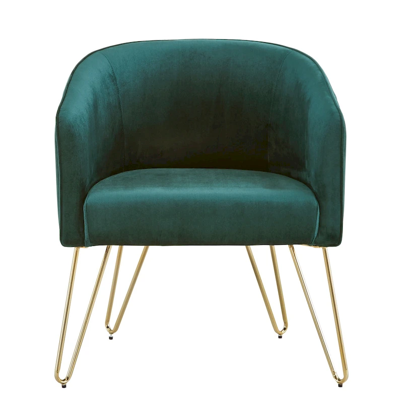 Bette Gold Finish Velvet Accent Chair by iNSPIRE Q Bold