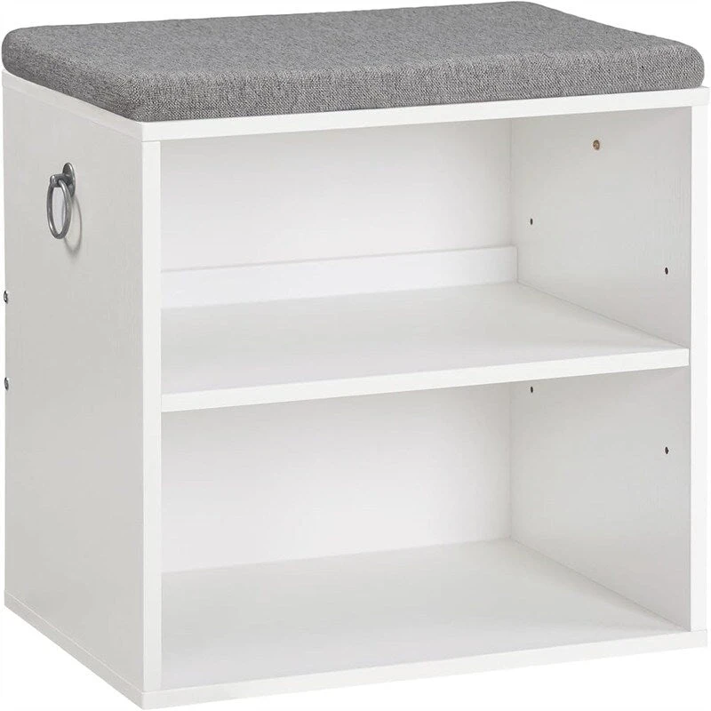 Small Shoe Bench with Cushion - 11.8 D x 15.7 W x 16.5 H