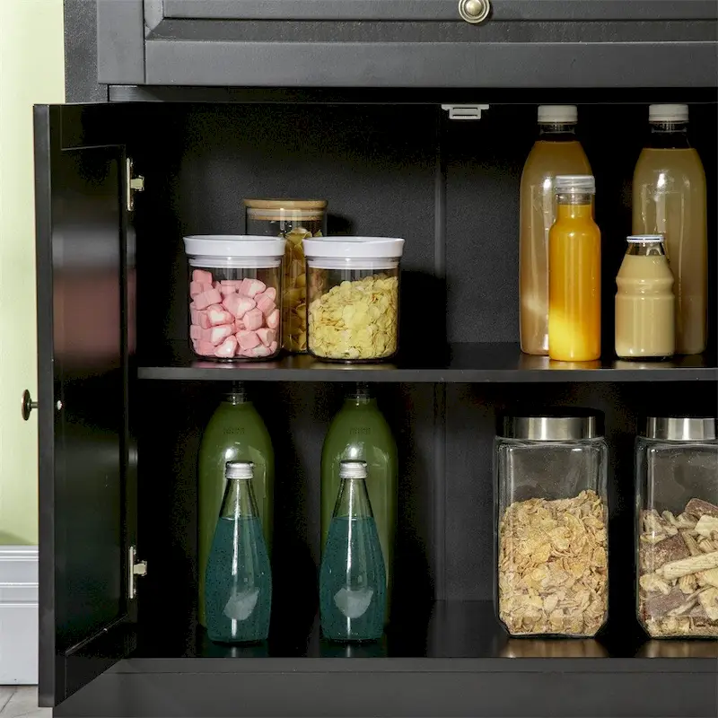 Modern Kitchen Buffet Cabinet with 2 Drawers and Adjustable Shelves