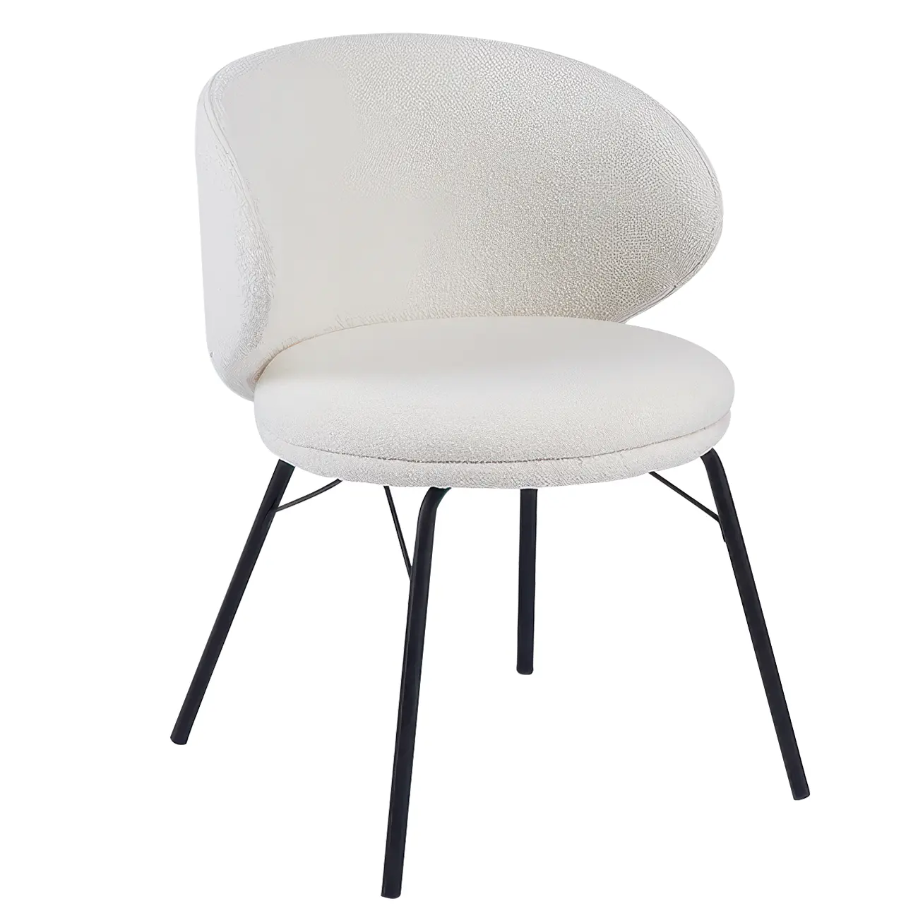 Modern Leathaire Upholstered Metal Leg Dining Chair