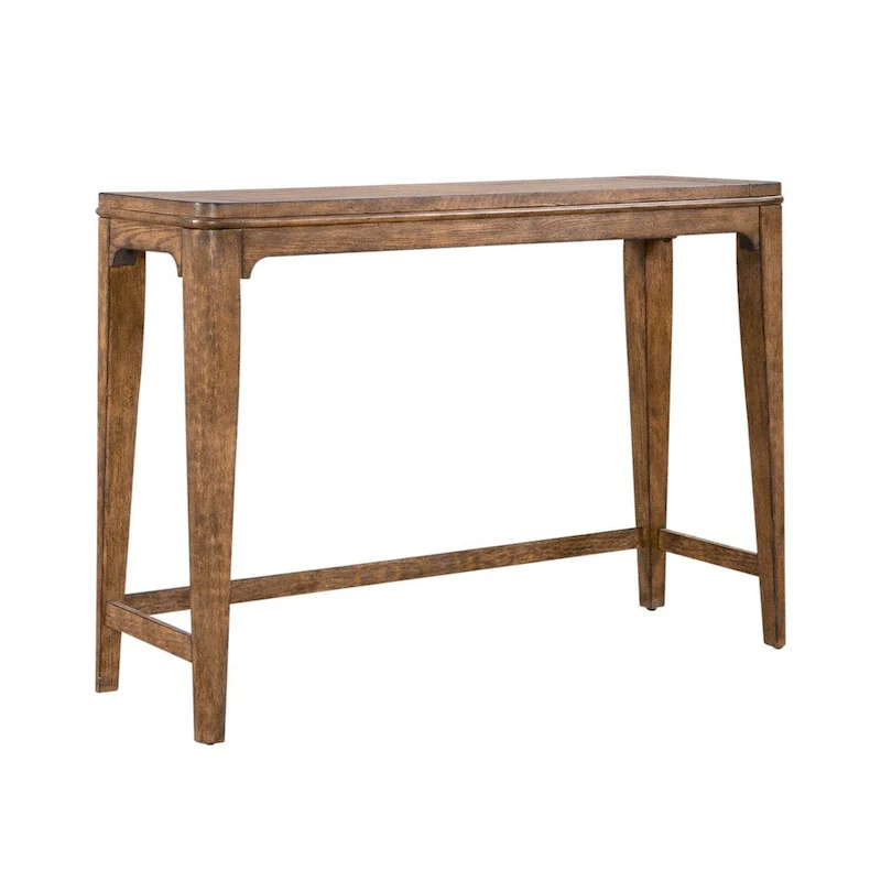Rustic Brown Narrow Console Bar Table, 55 Inch Sofa Table